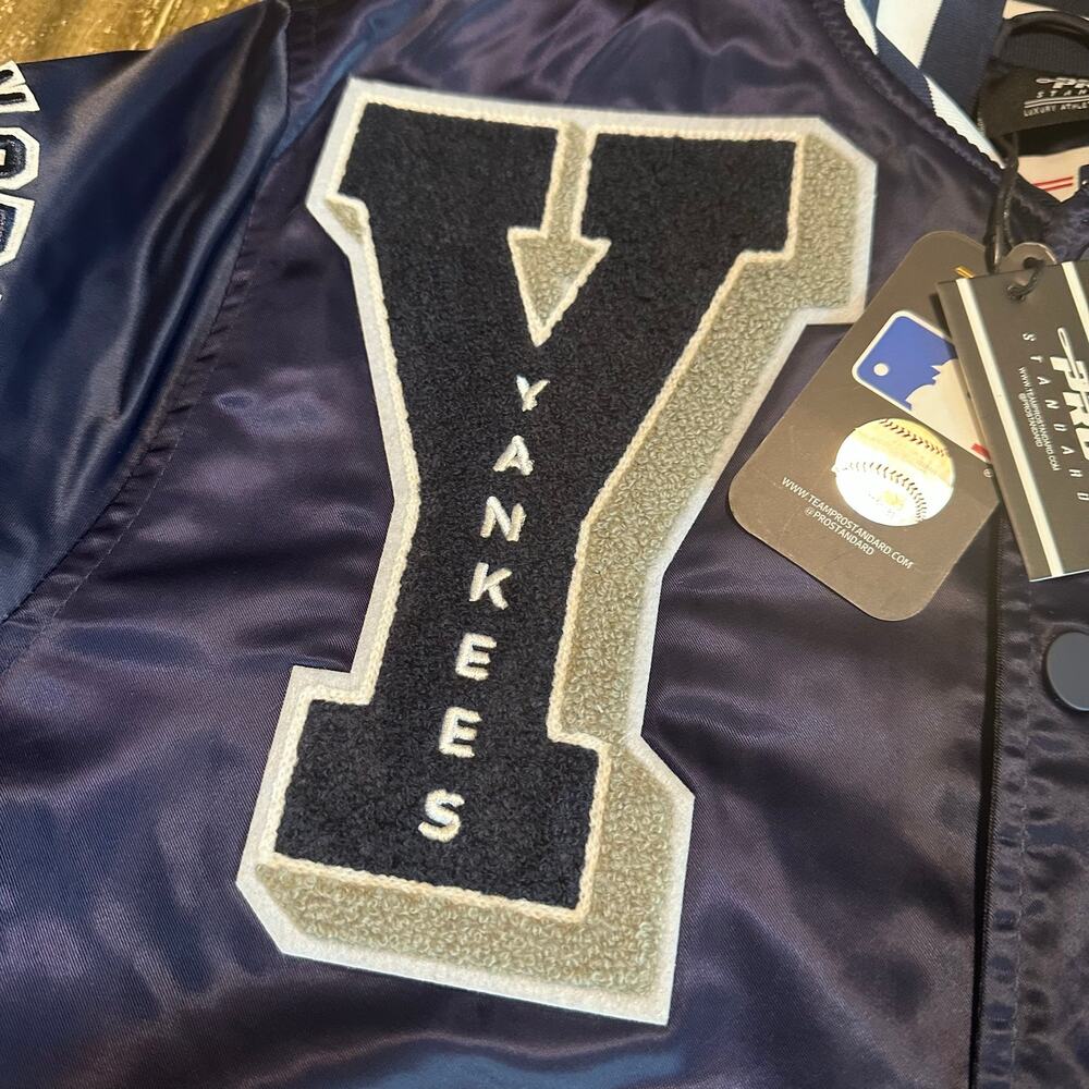 NWT Pro Standard New York Yankees World Series Patches Letterman Bomber Jacket S - Picture 3 of 16